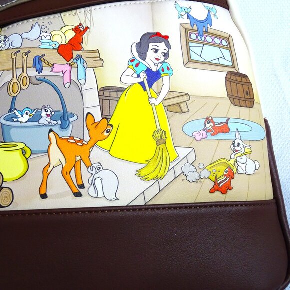 NWT New Loungefly Disney Snow White and The Seven Dwarfs Multi-Scene Backpack - Picture 2 of 7
